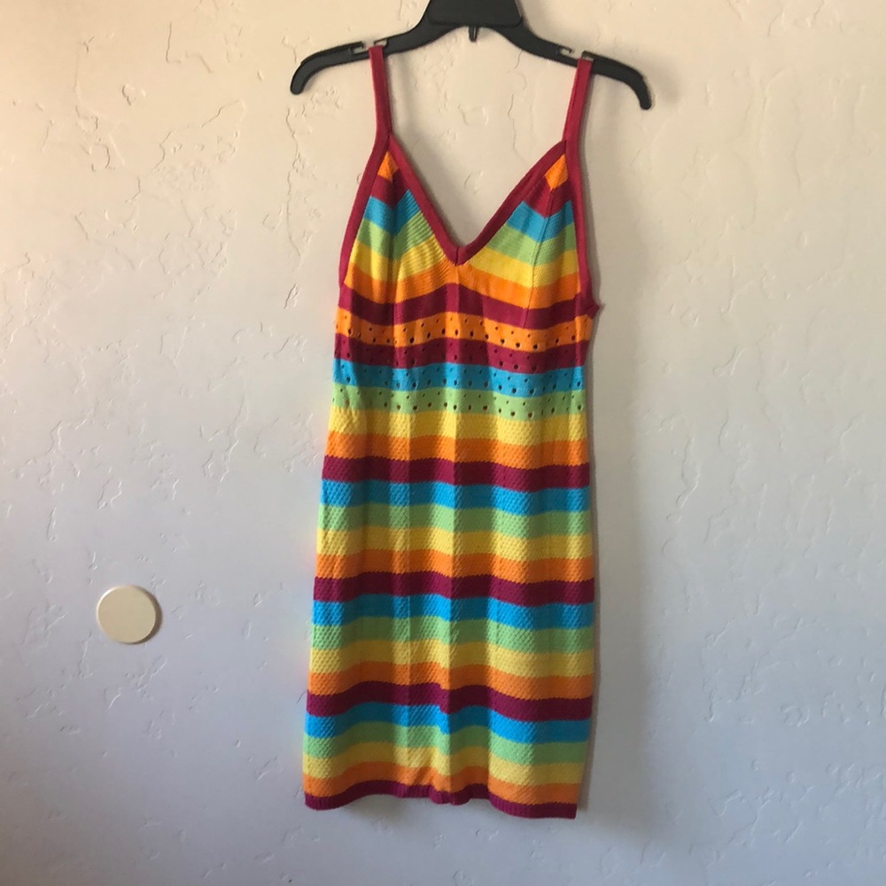 Ultra Flirt crotchet sleeveless rainbow 🌈 dress
